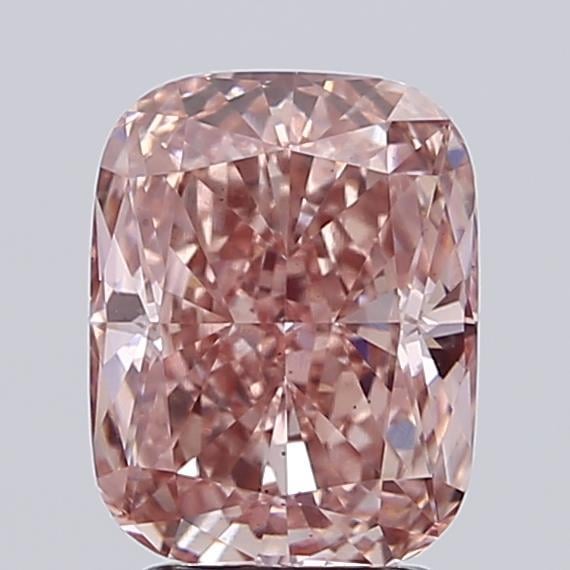 3.08 Ct. Fancy Vivid Pink Cushion Lab Grown Diamond
