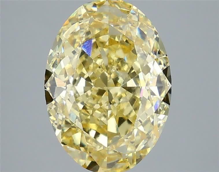 5.09 Ct. Fancy Intense Yellow Oval Lab Grown Diamond