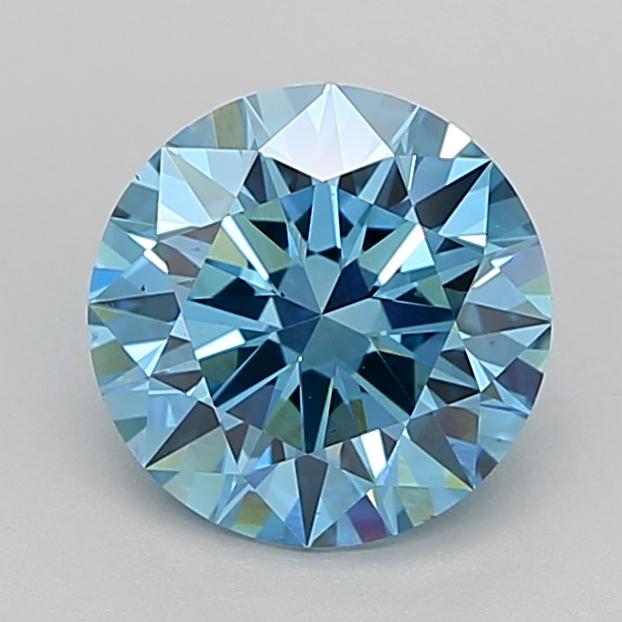 2.04 Ct. Fancy Vivid Blue Round Lab Grown Diamond