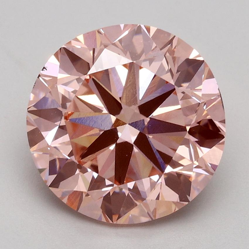 3.00 Ct. Fancy Intense Pink Round Lab Grown Diamond