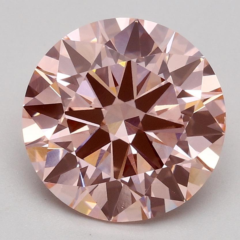2.22 Ct. Fancy Intense Pink Round Lab Grown Diamond