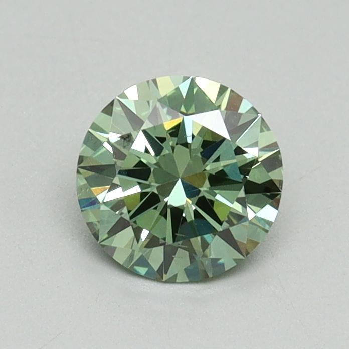0.60 Ct. Fancy Vivid Green Round Lab Grown Diamond