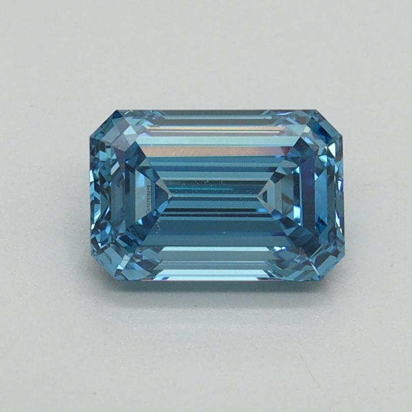 1.02 Ct. Fancy Vivid Blue Emerald Lab Grown Diamond