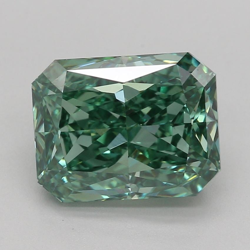 2.07 Ct. Fancy Vivid Green Radiant Lab Grown Diamond