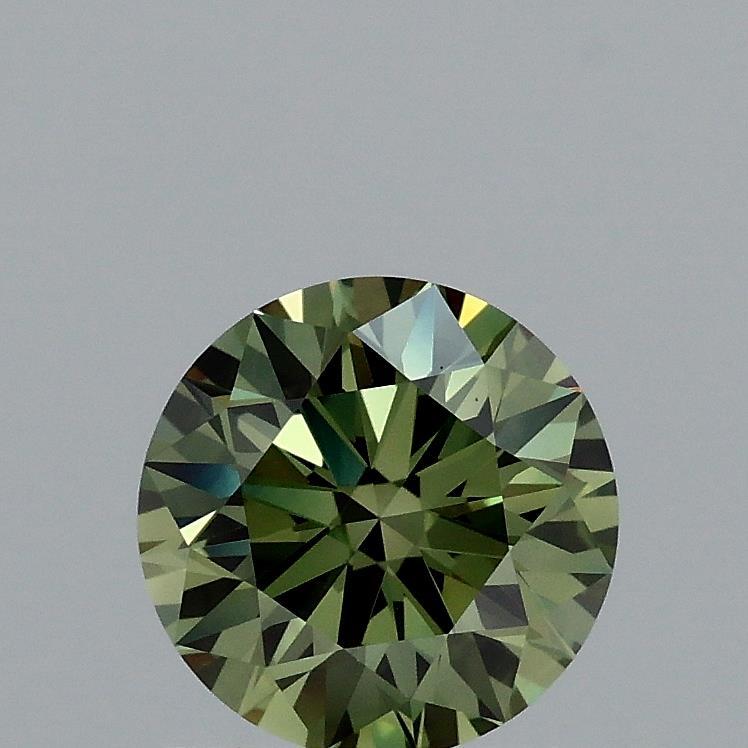 1.07 Ct. Fancy Vivid Green Round Lab Grown Diamond