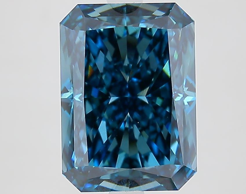 4.10 Ct. Fancy Vivid Blue Radiant Lab Grown Diamond