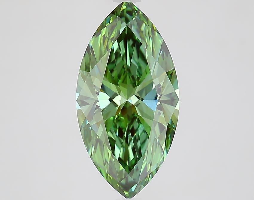3.06 Ct. Fancy Vivid Green Marquise Lab Grown Diamond
