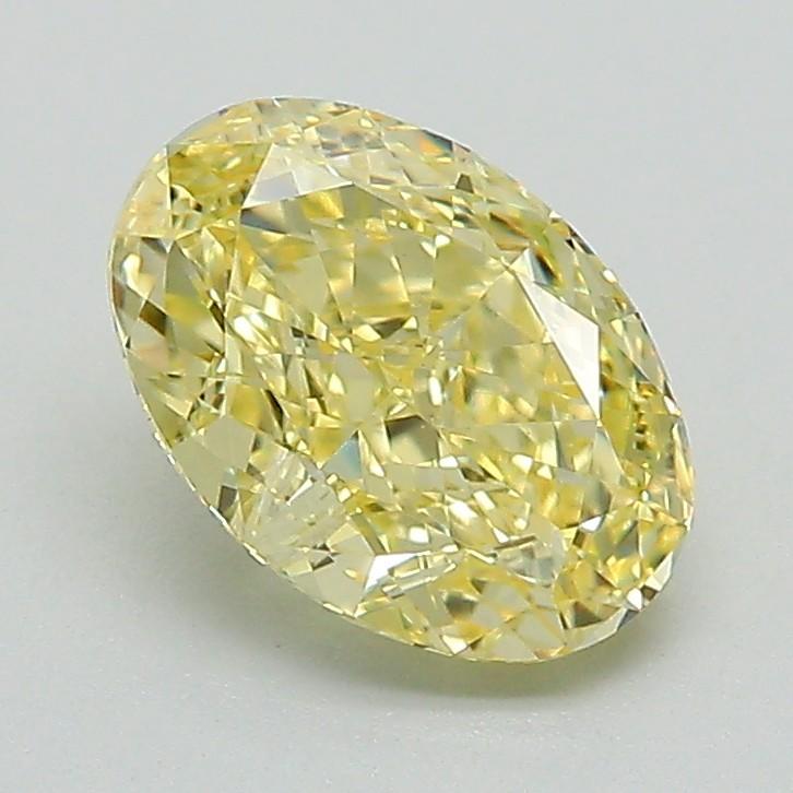 1.53 Ct. Fancy Intense Yellow Oval Lab Grown Diamond