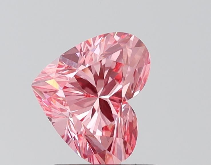 1.03 Ct. Fancy Vivid Pink Heart Lab Grown Diamond