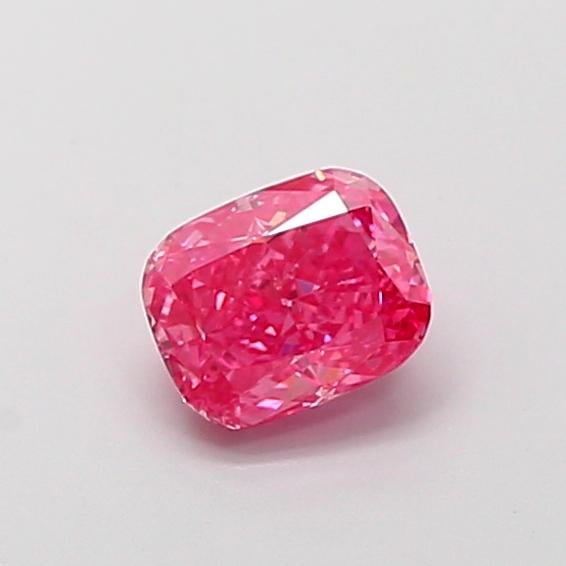 1.10 Ct. Fancy Vivid  Pink Cushion Lab Grown Diamond
