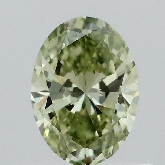 0.47 Ct. Fancy Vivid Green Oval Lab Grown Diamond