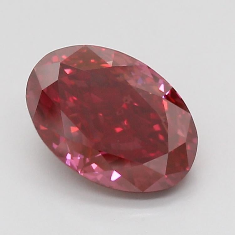 2.53 Ct. Fancy Deep Pink Oval Lab Grown Diamond