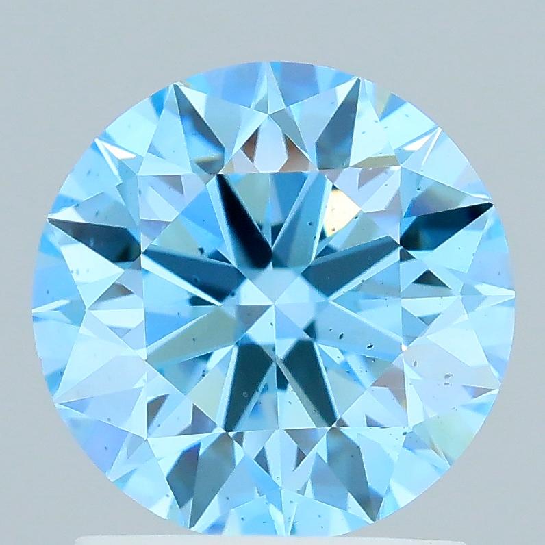 1.50 Ct. Fancy Vivid Blue Round Lab Grown Diamond