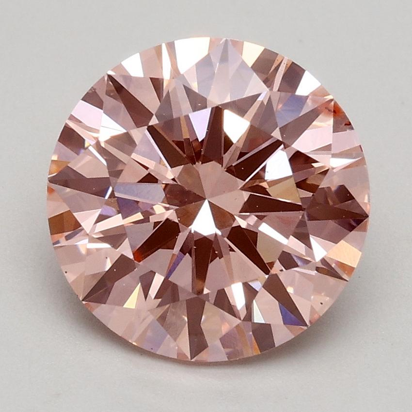 2.10 Ct. Fancy Intense Pink Round Lab Grown Diamond