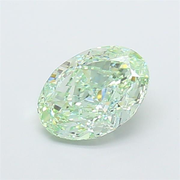 1.57 Ct. Fancy Intense  Green Oval Lab Grown Diamond