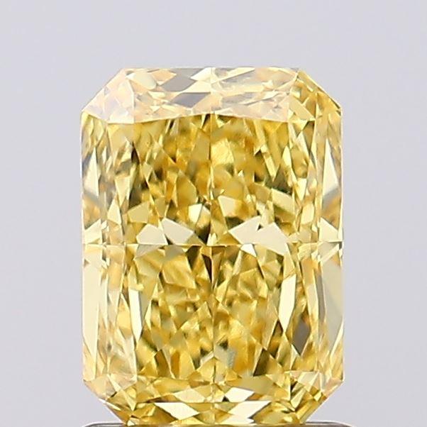 1.23 Ct. Fancy Vivid  Yellow Radiant Lab Grown Diamond