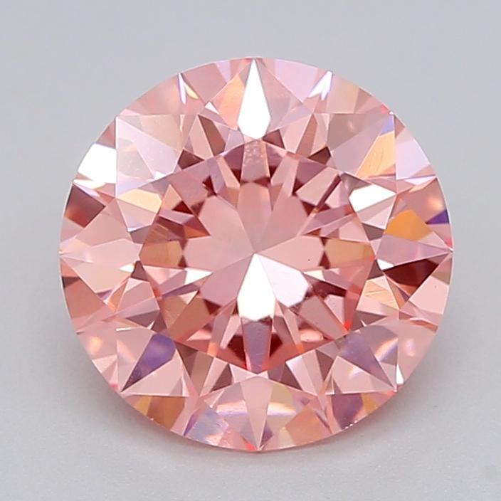 1.53 Ct. Fancy Vivid  Pink Round Lab Grown Diamond