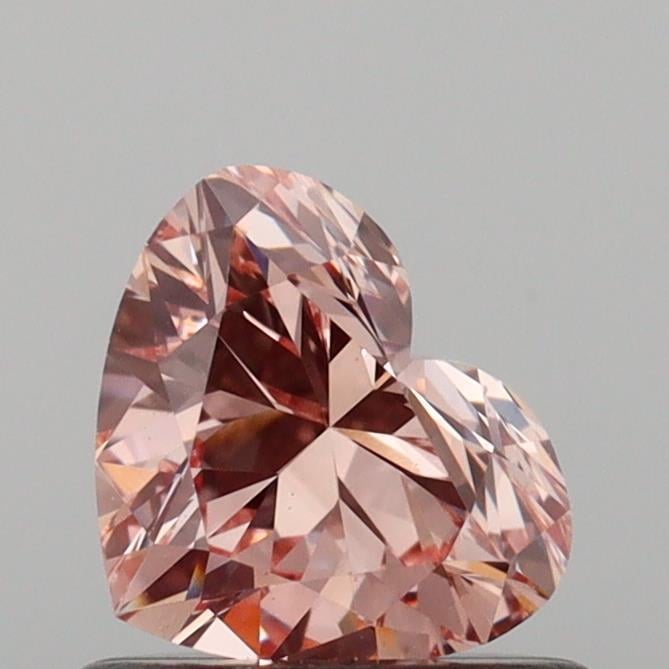 0.58 Ct. Fancy Intense Pink Heart Lab Grown Diamond