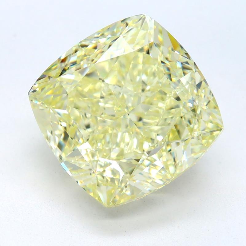4.02 Ct. Light Yellow Cushion Diamond