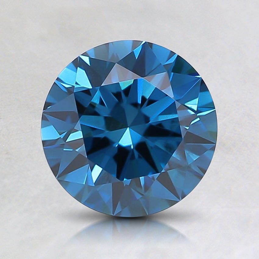 1.05 Ct. Fancy Deep Greenish Blue Round Lab Grown Diamond