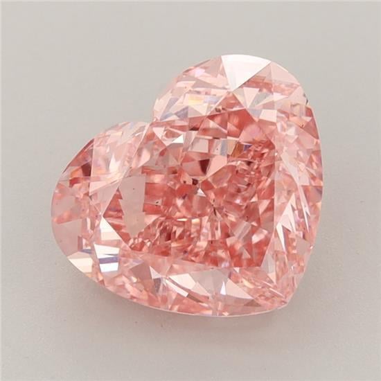 3.02 Ct. Fancy Vivid Pink Heart Lab Grown Diamond