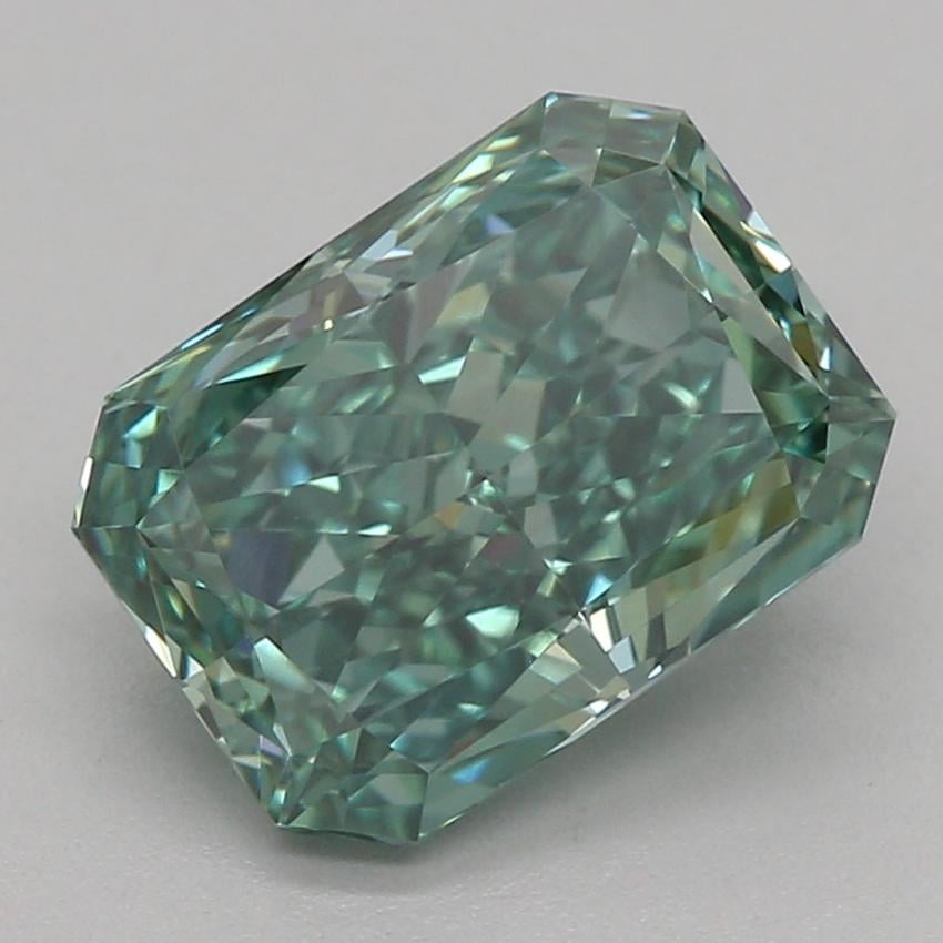 1.59 Ct. Fancy Vivid Green Radiant Lab Grown Diamond