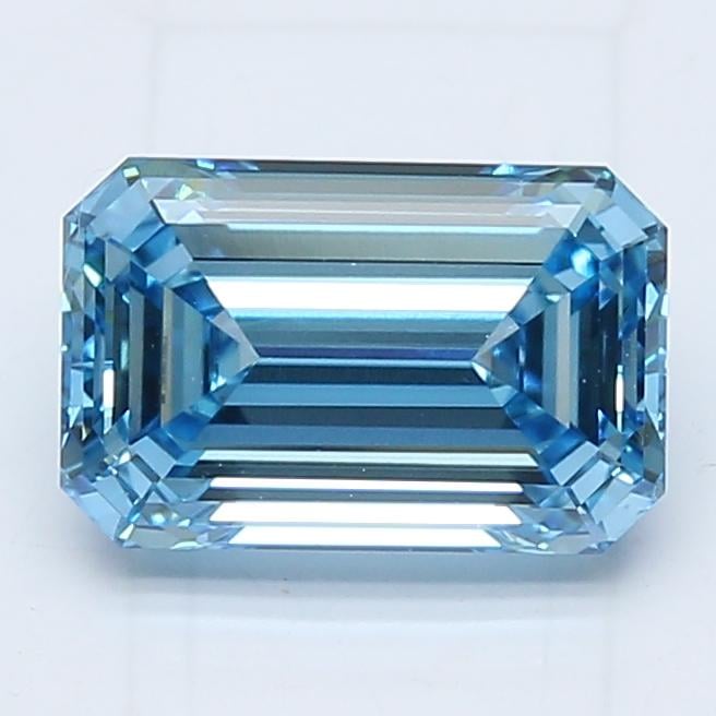 2.15 Ct. Fancy Vivid Blue Emerald Lab Grown Diamond
