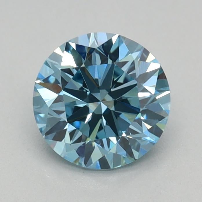 0.5 Ct. Fancy Vivid Blue Round Lab Grown Diamond