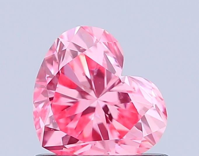 0.79 Ct. Fancy Vivid Pink Heart Lab Grown Diamond