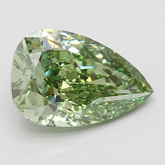 2.37 Ct. Fancy Vivid Green Pear Lab Grown Diamond