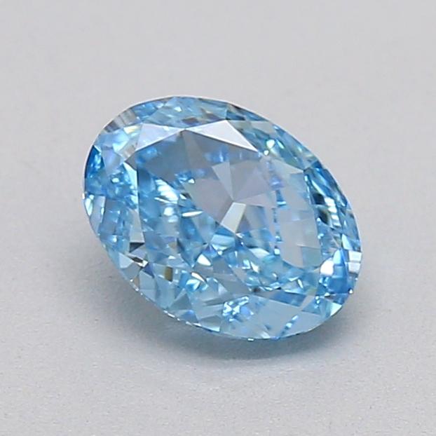 0.51 Ct. Fancy Vivid  Blue Oval Lab Grown Diamond