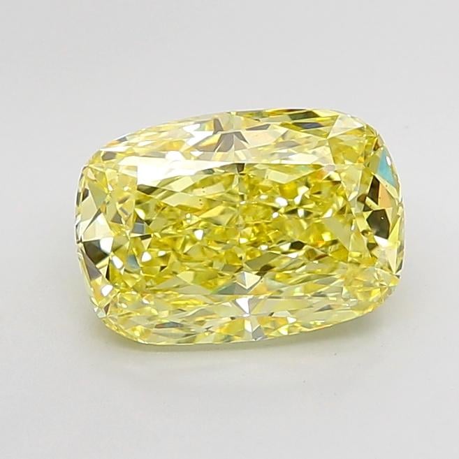 5.08 Ct. Fancy Intense None Yellow Cushion Lab Grown Diamond