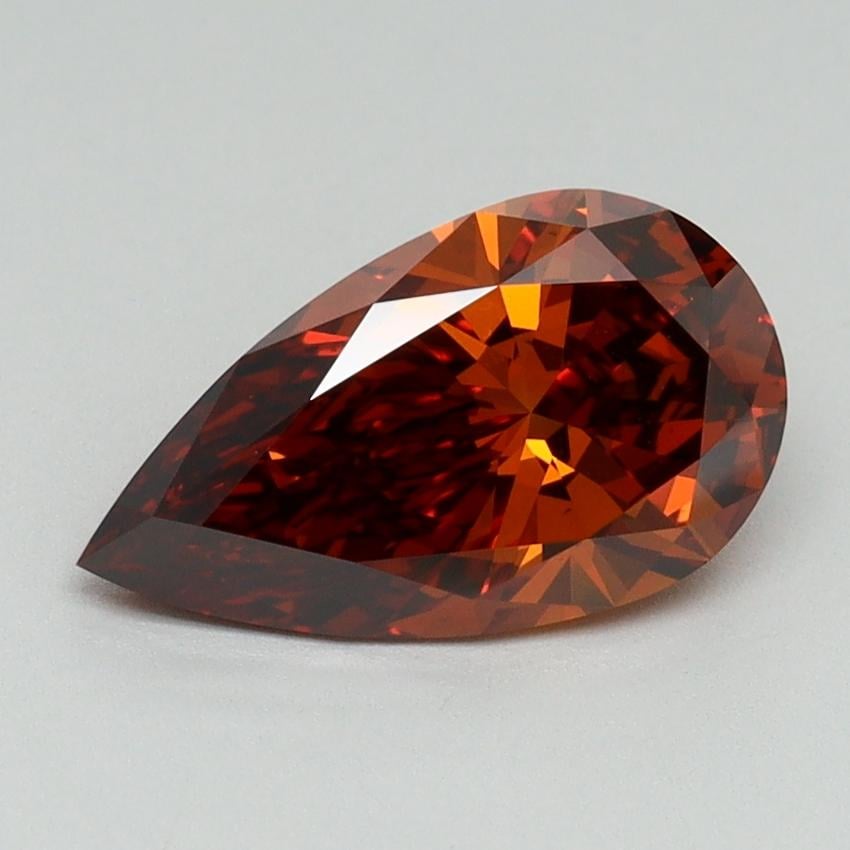1.52 Ct. Fancy Deep Orange Pear Lab Grown Diamond