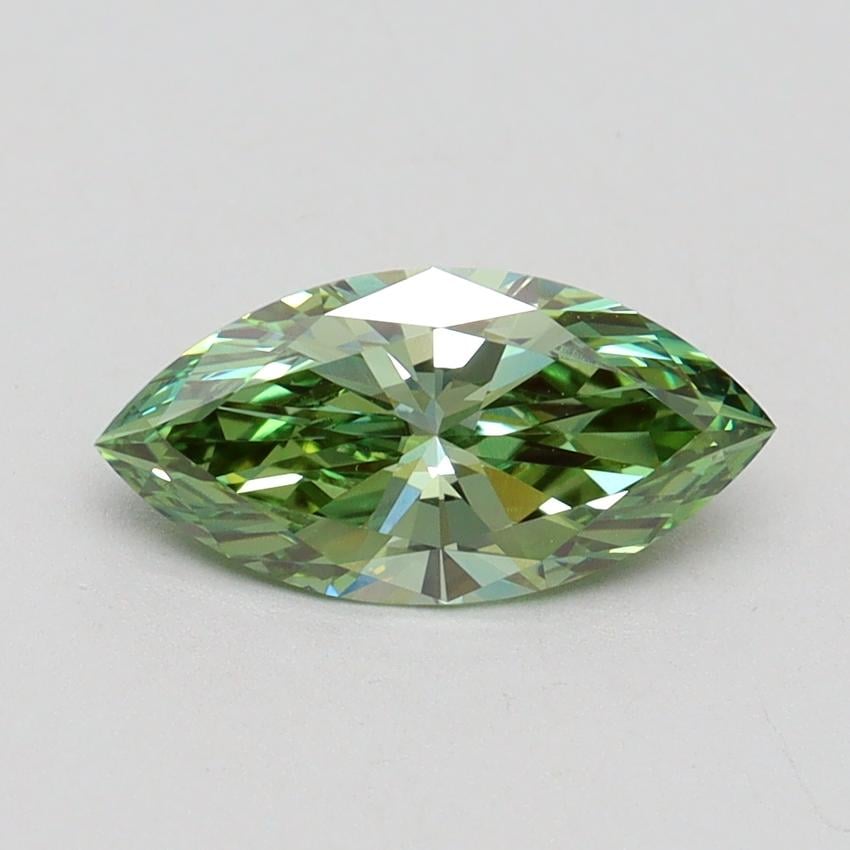 1.00 Ct. Fancy Vivid Green Marquise Lab Grown Diamond