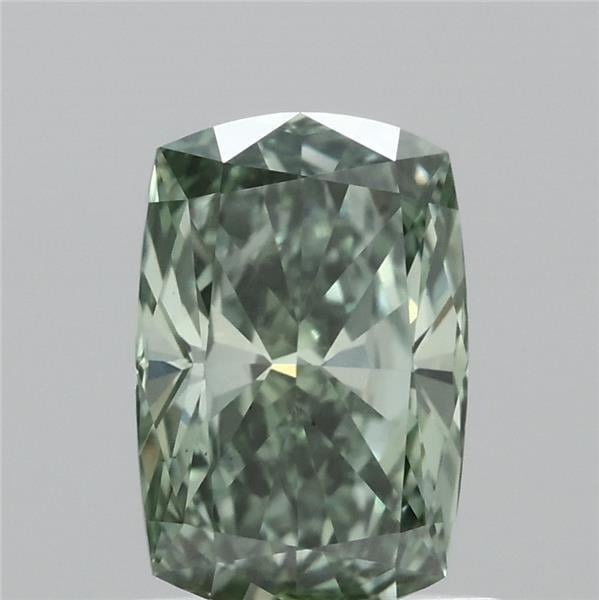 1.01 Ct. Fancy Vivid  Green Cushion Lab Grown Diamond