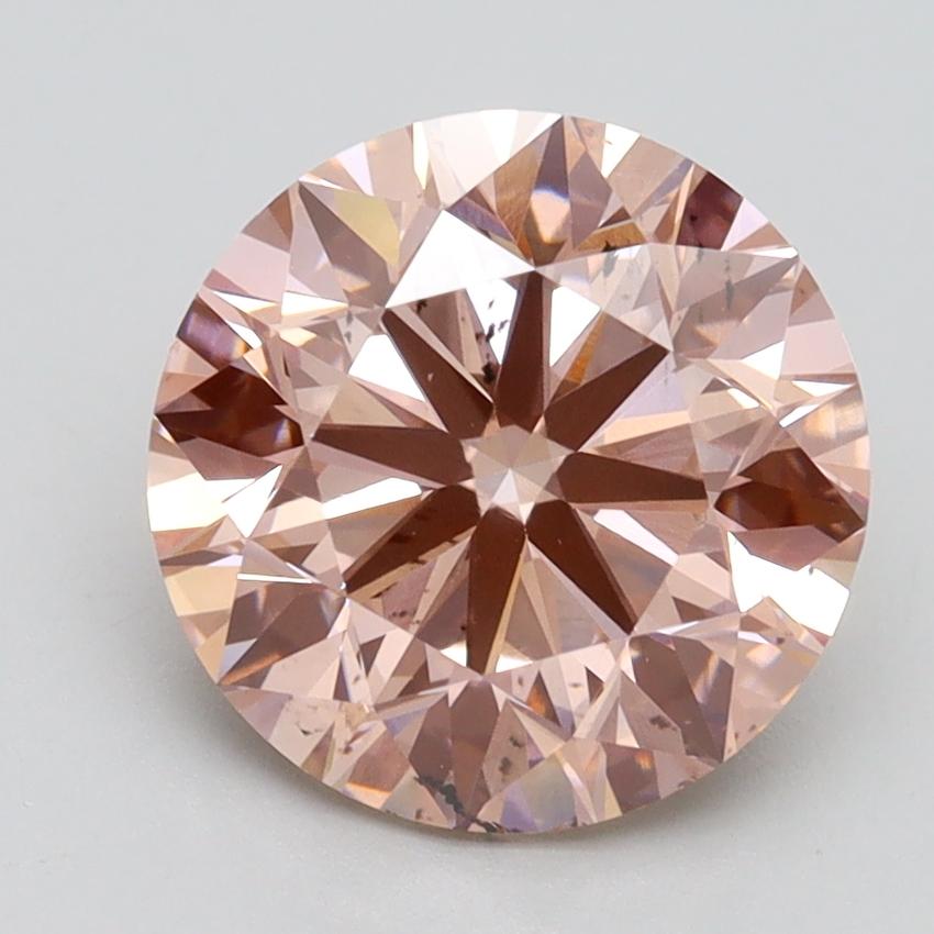 3.04 Ct. Fancy Intense Pink Round Lab Grown Diamond