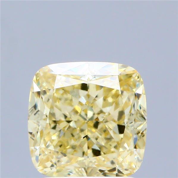 2.52 Ct. Fancy Intense Yellow Cushion Lab Grown Diamond