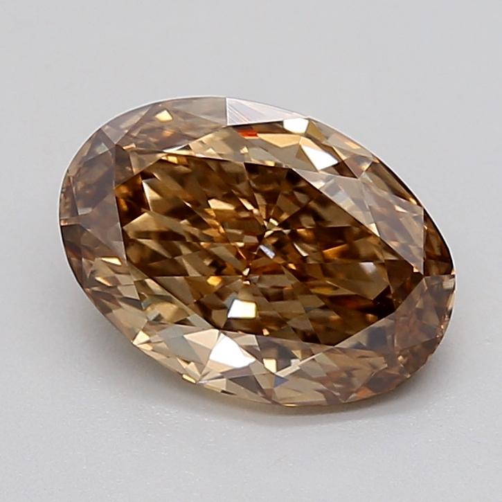 1.71 Ct. Fancy Light  Brown Oval Lab Grown Diamond