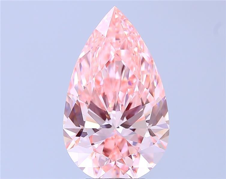 6.07 Ct. Fancy Vivid Pink Pear Lab Grown Diamond