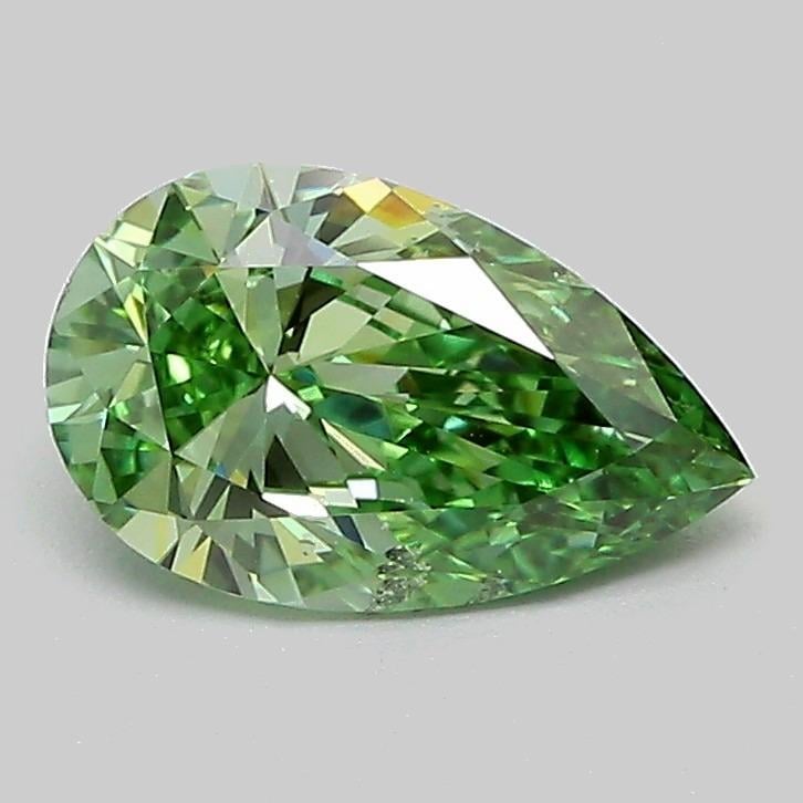 1.00 Ct. Fancy Vivid Green Pear Lab Grown Diamond