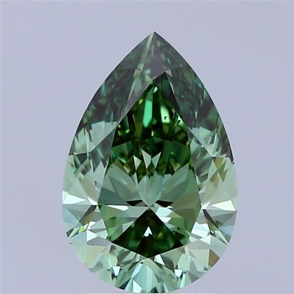 2.01 Ct. Fancy Vivid Green Pear Lab Grown Diamond