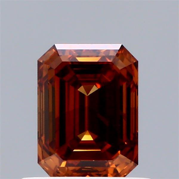 0.72 Ct. Fancy Vivid Orange Emerald Lab Grown Diamond