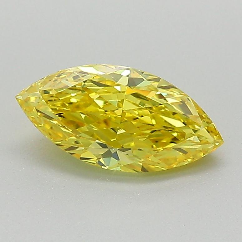0.88 Ct. Fancy Vivid Yellow Marquise Lab Grown Diamond