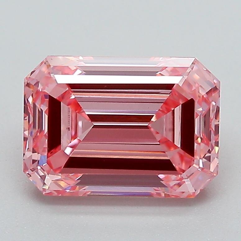 1.29 Ct. Fancy Intense Brownish Pink Emerald Lab Grown Diamond