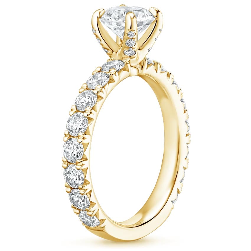 18K Yellow Gold Luxe Ellora Diamond Ring, large side view