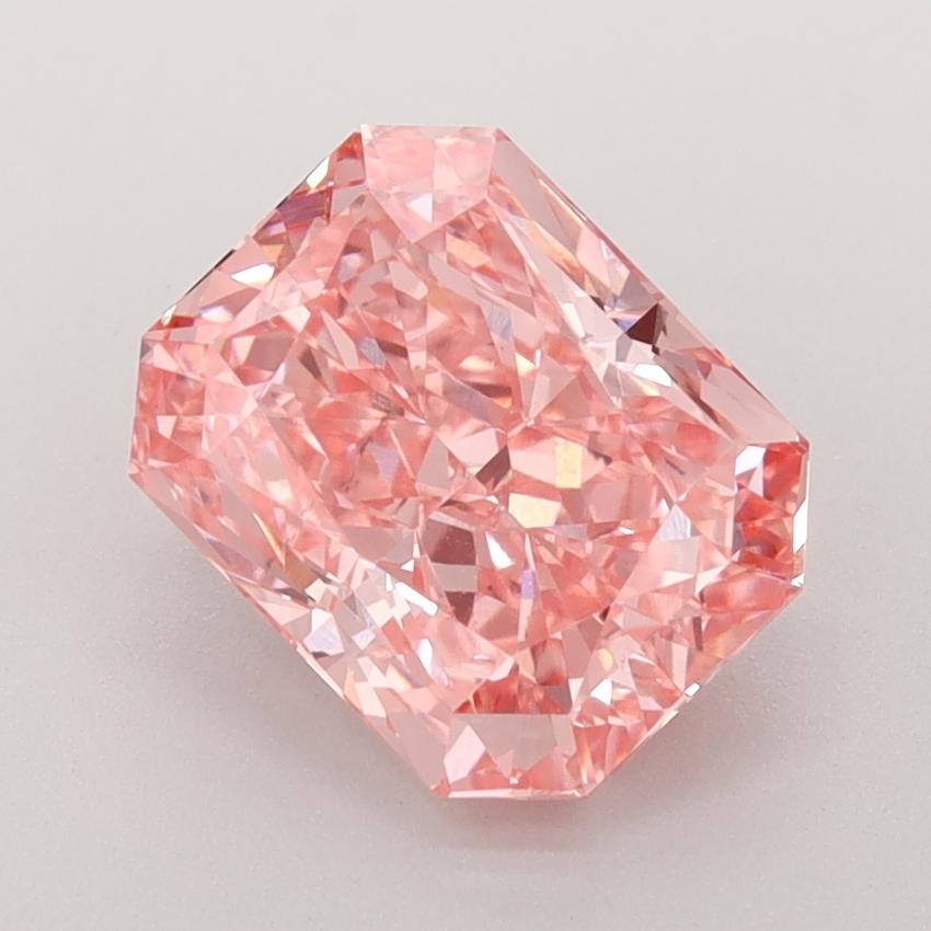 2.54 Ct. Fancy Vivid  Pink Radiant Lab Grown Diamond