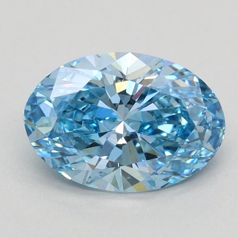 1.07 Ct. Fancy Vivid Blue Oval Lab Grown Diamond