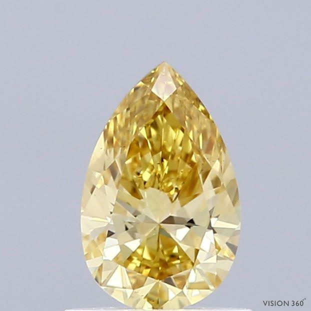 0.75 Ct. Fancy Intense Yellow Pear Lab Grown Diamond