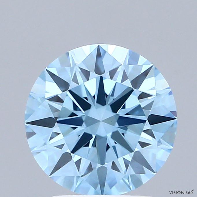 1.93 Ct. Fancy Vivid Blue Round Lab Grown Diamond
