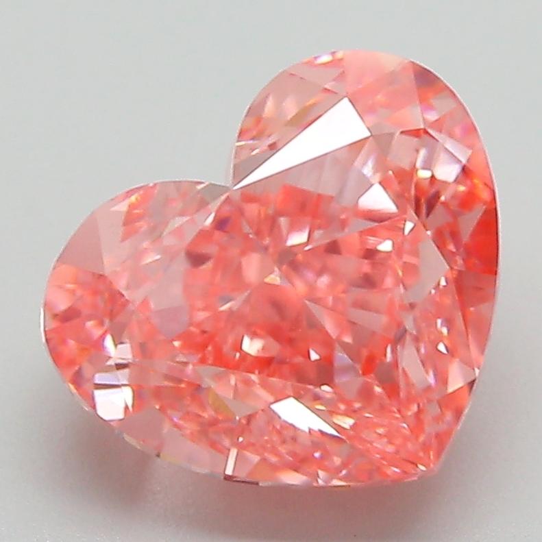 4.04 Ct. Fancy Vivid Pink Heart Lab Grown Diamond